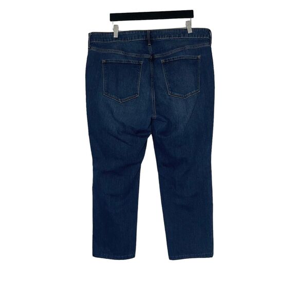 Old Navy Straight Leg Medium Wash Blue Jeans Women's Size 18 Denim Stretch - Picture 2 of 7